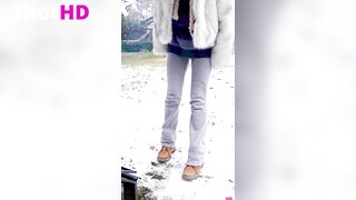 Emiru outdoor pantyhose Video