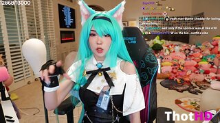 Emiru cat ears cleavage from behind OF Video