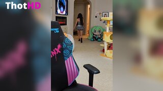 Emiru dress choker from behind OnlyFans Leak