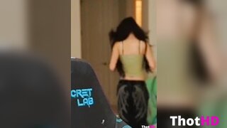 Emiru cleavage from behind OF Video