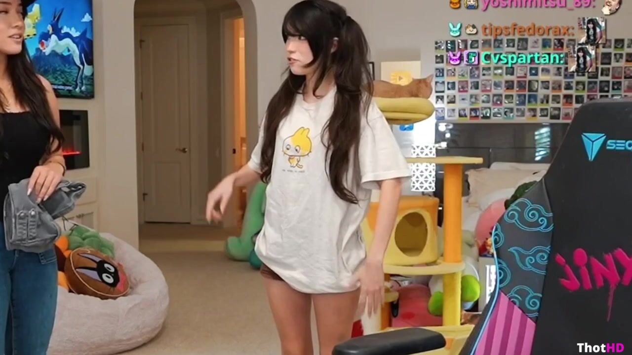 Emiru shorts from behind Leaked Video