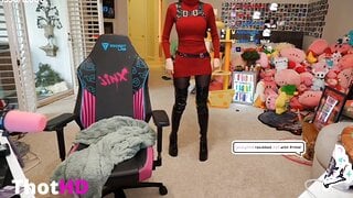 Emiru pantyhose dress high heels high heel boots OF Leak