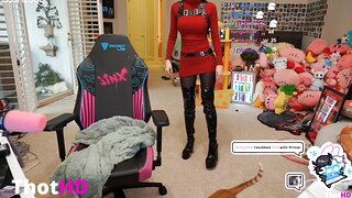 Emiru pantyhose dress high heels high heel boots OF Leak