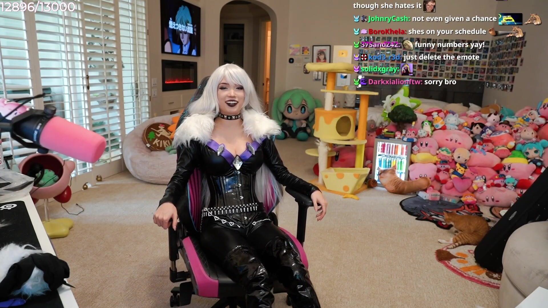 Emiru leather cleavage boots choker OnlyFans
