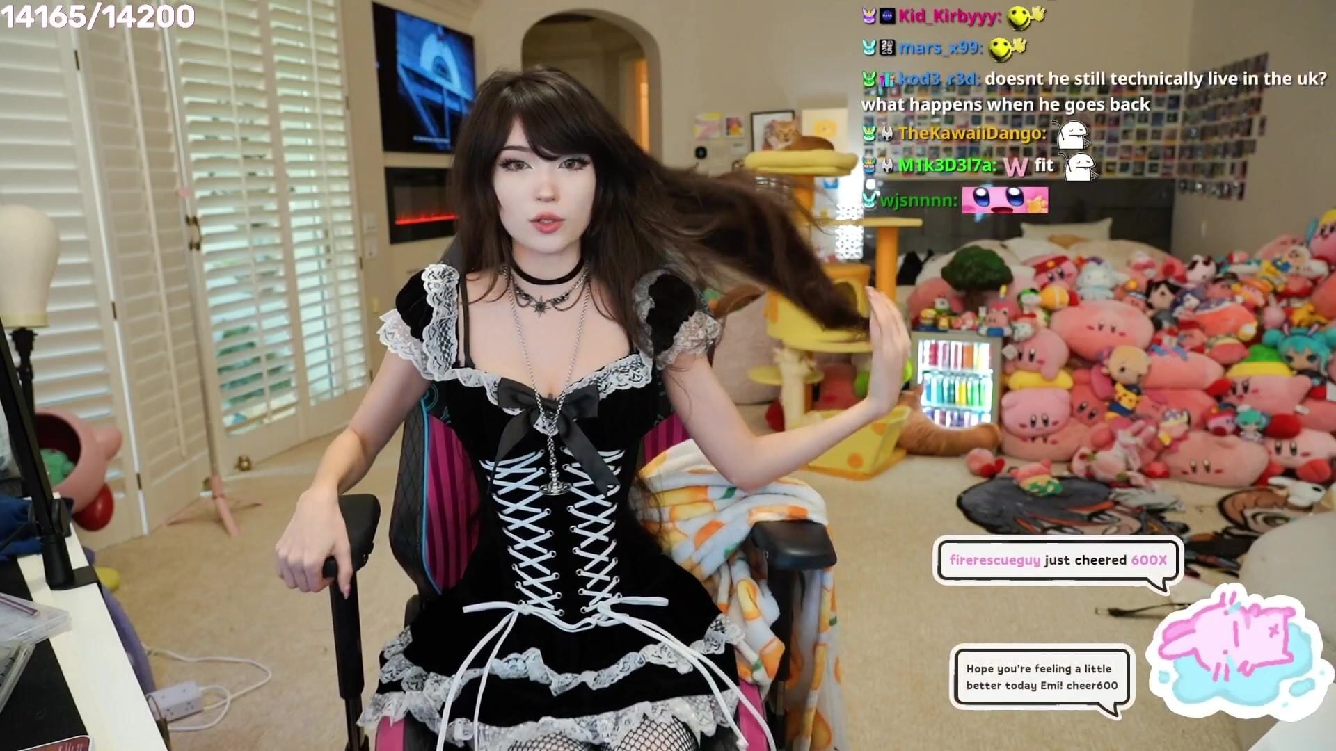 Emiru dress fishnet pantyhose thighhighs choker OF