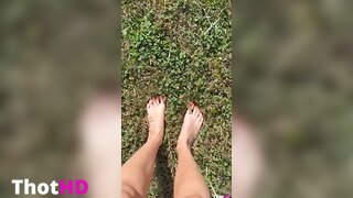 Haliey Welch feet toes pov outdoor OnlyFans