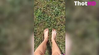 Haliey Welch feet toes pov outdoor OnlyFans