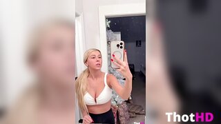 Haliey Welch cleavage mirror OF Video