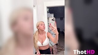 Haliey Welch cleavage mirror OF Video