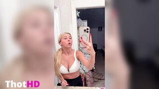 Haliey Welch cleavage mirror OF Video