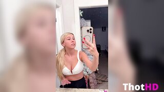 Haliey Welch cleavage mirror OF Video