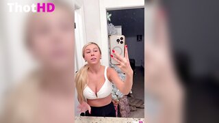 Haliey Welch cleavage mirror OF Video