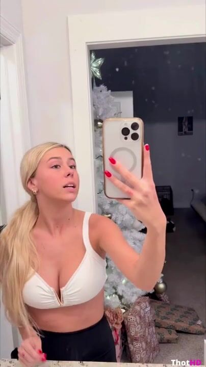 Haliey Welch cleavage mirror OF Video