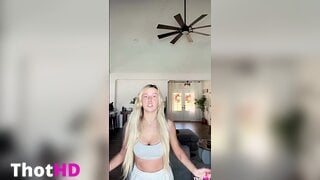 Haliey Welch cleavage from behind NSFW Video
