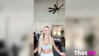 Haliey Welch cleavage from behind NSFW Video