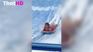 WettMelons outdoor bikini cleavage Big Tits