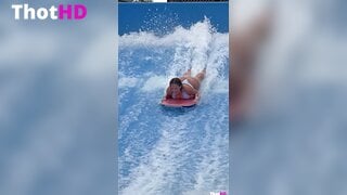 WettMelons outdoor bikini cleavage Big Tits