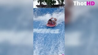 WettMelons outdoor bikini cleavage Big Tits