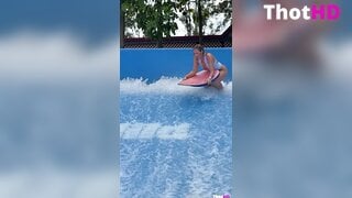 WettMelons outdoor bikini cleavage Big Tits