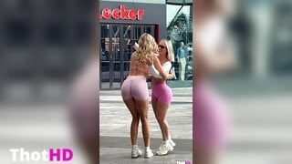 WettMelons ass from behind outdoor short shorts OF Leak