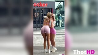 WettMelons ass from behind outdoor short shorts OF Leak