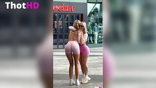 WettMelons ass from behind outdoor short shorts OF Leak
