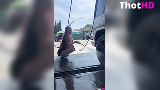 Ashley Matheson outdoor squatting shorts Leaked OnlyFans