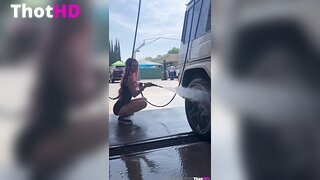 Ashley Matheson outdoor squatting shorts Leaked OnlyFans