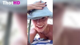 Anna Malygon towel close-up outdoor nude Video