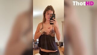 Anna Malygon One Tit Out cleavage Big Tits nightgown