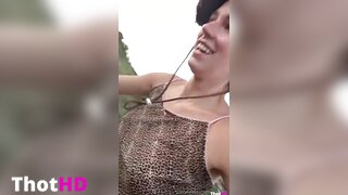 Maligoshik outdoor bikini see-through close-up OF Video