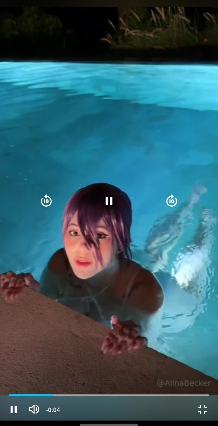 Alina Becker poolside NSFW Video