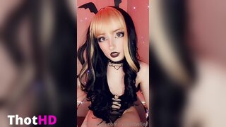 Rynkerbelle choker thighhighs close-up leotard OF Leak