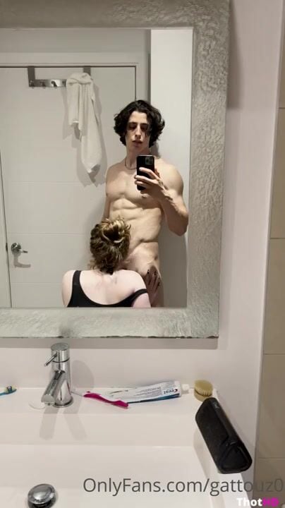 Gattouz mirror bathroom nude towel Leaked OF Video