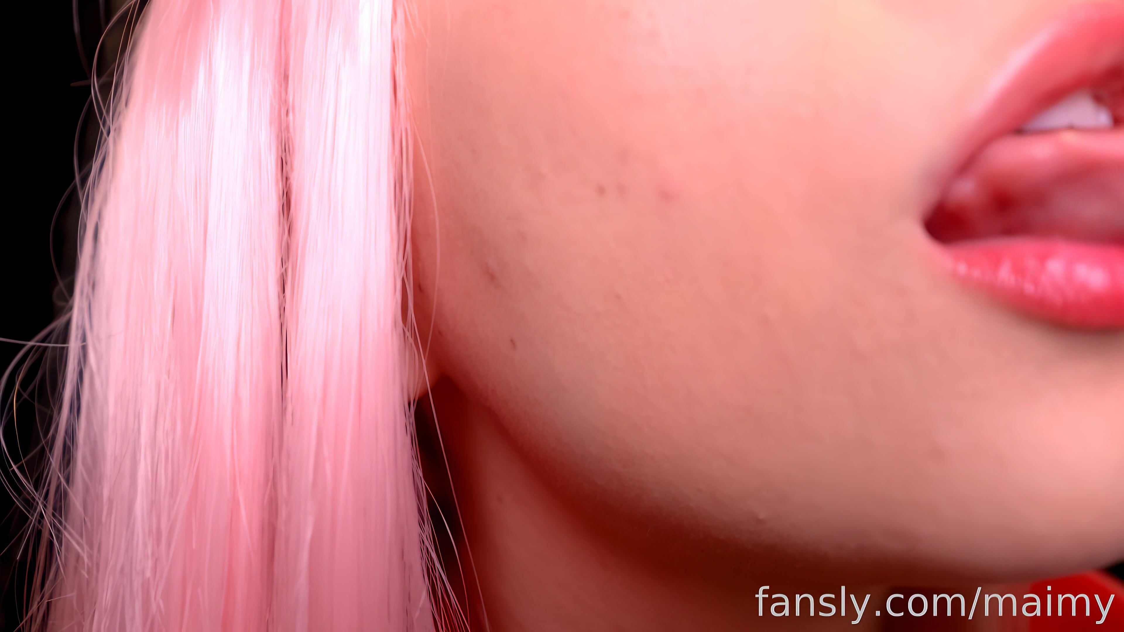 Maimy Nyan close-up ass tongue out from behind Leaked OnlyFans