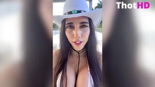 Izzy Green micro bikini close-up Big Tits outdoor OF Video
