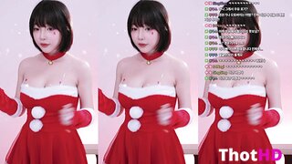 Inkyung dress cleavage downblouse choker OF Video
