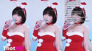 Inkyung rabbit ears cleavage choker dress Video