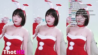 Inkyung rabbit ears cleavage choker dress Video