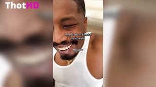 Lena the Plug cleavage black guy Big Tits on couch Leaked OF Video