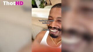 Lena the Plug cleavage black guy Big Tits on couch Leaked OF Video