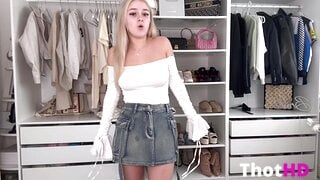 Brooke Marsden dress underboob high heels OnlyFans