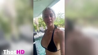 Utahjaz bikini outdoor pool OF Leak