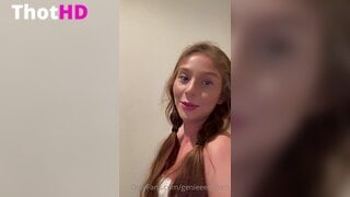 Genie Exum cleavage close-up corset Video