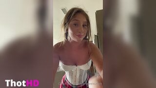 Genie Exum cleavage close-up corset Video