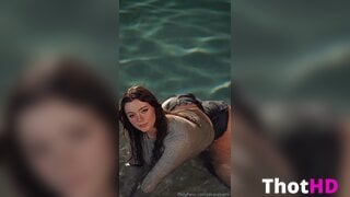 Jakara Mitchell tongue shorts spread legs OF