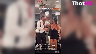 Noemi Rasetti cleavage Big Tits short dress NSFW Video