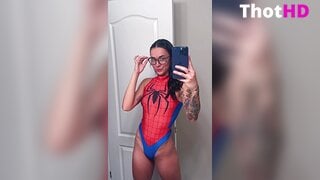 Queenkalinxxx mirror nude leotard tanlines OF