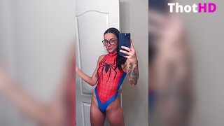 Queenkalinxxx mirror nude leotard tanlines OF