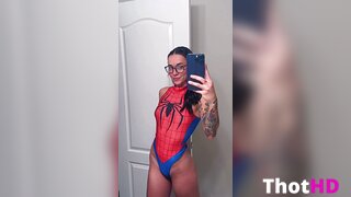 Queenkalinxxx mirror nude leotard tanlines OF